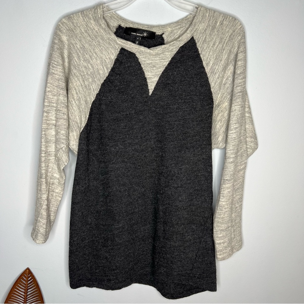 Isabel Marant‎ Alpaca Wool Black Gray Top